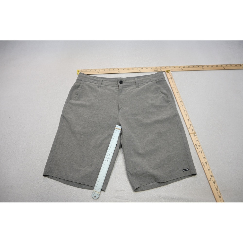 O'Neill Hybrid Shorts Mens 34 Grey Swim Surt Skateboard Stretch Performance